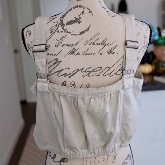 Free People We the Free Palm Desert denim cropped tank top size L - Picture 4 of 5